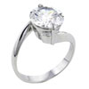 Size 8 Round Cut  Cz   Diamond  Like Wrap Ring