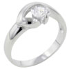 Round Cut Cz Chevron Setting Ring