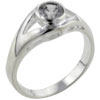 Size 8 Round Cut Cz With Eye Setting Ring