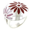 Pink Faux Mother Of Pearl Flower Ring