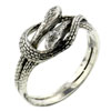 Size 8 Double Snake Sterling Silver Ring
