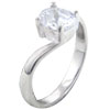 Size 8 Oval Cut Cz Wrap Ring