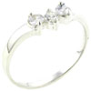 Size 8 Triple Round Cut Cz Sterling Silver Ring