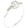 Size 8 Round Cut  Cz  Baguette Adorn Ring