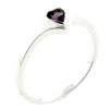Size 8 February Amethyst Color Heart Cut Cz Ring
