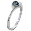 Size 8 Heart Cut Cz Aquamarine Ring