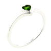 Heart Cut Green Cz Christmas Ring