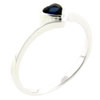 Size 8 Heart Cut Cz Sapphire Ring