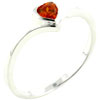 Size 8 Heart Cut Cz Citrine Ring