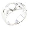 Size 8 Twisted Ribbon  Sterling   Silver   Ring 