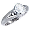 Size 8 Oval Cut Cz Solid Setting Ring