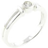 Size 8 Round Cut Cz Silver Band Ring