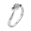 Size 8 Rond Cut Cz With Cz Leaves Ring