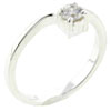 Size 8 Round Cut  Cz  Angle Ring