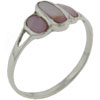 Size 8 Pink Triple Oval Moonstone Ring