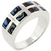 Double Row Faux Abalone Ring