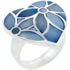 Size 8 Faux Mother Of Pearl Heart Ring