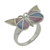 Sterling Silver Size 8 Spring Mother Of Pearl Butterfly