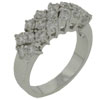 Size 8 Round Cut Cz Cluster Rhinestone Ring