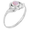Size 8 Pink Pearl Flower Ring