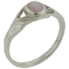 Size 8 Oval Pink Mother Of Pearl Ring