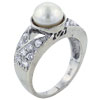Size 8 White Pearl Ring