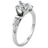 Size 8 Round Cut Two Baguette  Cz  Adorn Ring