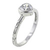 Size 8 Heart Cut Cz Rhinestone Ring