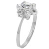 Size 8 Oval Cut Cz Flower Ring