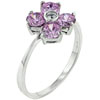 Size 8 Pink Cz Flower  Ring 