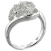 Size 8 Marquise &amp; Round Cut Cz  Cluster   Ring 