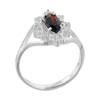 Size 8 Marquise Cut Cz Garnet Ring