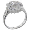 Size 8 Trillion Cut Cz Pinwheel Ring