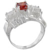 Size 8 Round Cut Cz Citrine Sleigh Ring