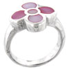 Size 8 Pink Daisy  Mother  Of  Pearl  Ring
