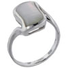 Size 8 Mother Of Pearl Leaf Ring