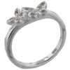 Size 8 Round Cut Cz Butterfly Duo Ring