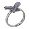 Size 8  Mother  Of Pearl Butterfly Inlay Ring