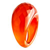  Rings - Red Elegant Cut Round Agate Ring