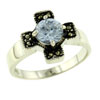 Size 9 Lavender Cz Celtic Cross Ring