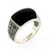 Size 9  Rectangle  Cut Onyx Ring