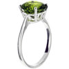 Size 9 Round Cut Green Cz 925 Silver Ring