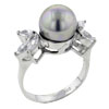 Size 9 Silver Pearl Ring