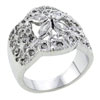 Size 9 Floral Cz Ring