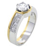 Size 9 Gold Plated And Sterling Silver Cubic Zirconia Ring