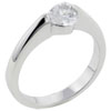 Size 9 Heart Cz Sterling Ring