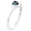 Heart Cut Cz Aquamarine Ring