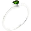 Heart Cut Green Cz Ring