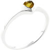 Size 9 Heart Cut Cz Yellow Ring