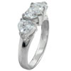 Size 9 Triple Heart Cz Ring